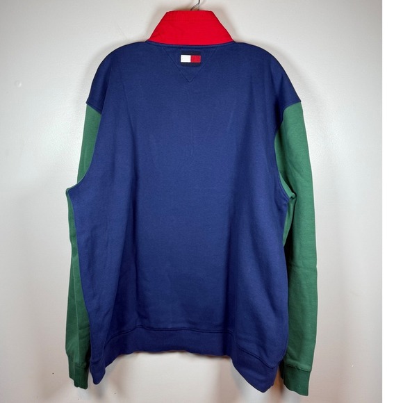 Vintage Tommy Hilfiger Anorak Pullover Sweatshirt, Kangaroo Pocket, Size XXL - Picture 2 of 9